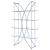 Larson 4-Tier Clear Glass Shelves Bookcase with Chromed Base