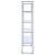 Larson 4-Tier Clear Glass Shelves Bookcase with Chromed Base