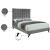 Elly Velvet King Size Bed