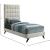 Elly Velvet Twin Size Bed