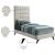 Elly Velvet Twin Size Bed