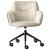 Cocoon Fabric/Metal Customizable Swivel Armchair w/Casters & Adjustable Height