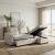 Convene Polyester 2‑Piece Sectional with Reversible Chaise and Pull‑out Bed