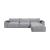 Tidal Polyester 4‑Piece Modular Sofa Chaise with Ottoman