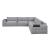 Tidal L-Shaped Polyester 5‑Piece Modular Sectional