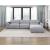 Tidal L-Shaped Polyester 5‑Piece Modular Sectional
