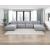 Tidal Polyester 4‑Piece Modular Sofa Chaise with Ottoman