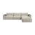 Tidal Polyester 4‑Piece Modular Sofa Chaise with Ottoman