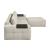 Tidal Polyester 4‑Piece Modular Sofa Chaise with Ottoman