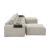 Tidal U-Shaped Polyester 6‑Piece Modular Sectional with Ottomans