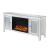 Noralie 91770 Mirror/Faux Diamonds TV Stand w/ LED Fireplace