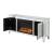 Noralie 91770 Mirror/Faux Diamonds TV Stand w/ LED Fireplace