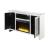 Noralie 91775 Mirror/Faux Diamonds TV Stand w/ LED Fireplace
