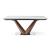 9188 Extendable Ceramic Top Dining Set w/1218 PU Dark Grey Swivel Chairs