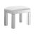 Roxie Rectangular Leatherette/Mirrored Vanity Stool