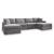 Modmax 4-Piece U-Shaped Polyester Double Chaise Sectional