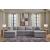 Modmax 4-Piece U-Shaped Polyester Double Chaise Sectional