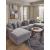 Modmax 4-Piece U-Shaped Polyester Double Chaise Sectional