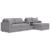 Modmax 4-Piece Polyester Sectional Sofa w/RAF Chaise & Audio Console