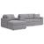 Modmax 4-Piece Polyester Sectional Sofa w/LAF Chaise & Storage Console