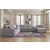 Modmax 8-Piece U-Shaped Polyester Sectional w/RAF Chaise & Storage Consoles