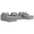 Modmax 5-Piece Polyester Double Chase Sectional Sofa w/Audio Console