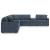 Modmax 8-Piece U-Shaped Polyester Sectional w/RAF Chaise & Storage Consoles