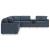 Modmax 8-Piece L-Shaped Polyester Sectional w/Audio Consoles