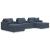 Modmax 5-Piece Polyester Double Chaise Pit Sectional w/Storage Consoles