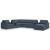 Modmax 8-Piece U-Shaped Polyester Sectional w/RAF Chaise & Audio Consoles