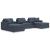 Modmax 5-Piece Polyester Double Chaise Sectional w/2 Audio Consoles