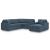 Modmax 6-Piece U-Shaped Polyester Sectional w/Storage Console & RAF Chaise