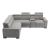 Farrah Microfiber 3‑Piece Sectional with Adjustable Headrests, Pull‑out Bed & Console