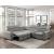 Farrah Microfiber 3‑Piece Sectional with Adjustable Headrests, Pull‑out Bed & Console