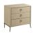 Lenox Seneca Wood/Metal Bedside Nightstand w/3 Drawers
