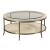 Lenox Monaco Round Glass/Wood/Metal Coffee Table