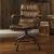 Harith Top Grain Leather Executive Office Chair w/Footring