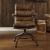 Harith Top Grain Leather Executive Office Chair w/Footring