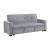 Grady Velvet Convertible Sofa Bed with Hidden Storage, Cup Holders & Charging Ports