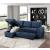 Barbara Polyester Reversible Sectional Sofa Chaise with Hidden Storage & Pull‑out Bed