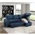 Barbara Polyester Reversible Sectional Sofa Chaise with Hidden Storage & Pull‑out Bed