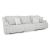 Top Tier Polyester 3-Piece Reclining Modular Sofa
