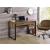 Aflo Wood Veneer/Metal Writing Desk