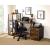 Nypho Wood Veneer/Metal Writing Desk