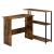 Ievi Wood Veneer/Metal Writing Desk