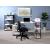 Ievi Wood Veneer/Metal Writing Desk