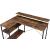 Drebo Wood Veneer/Metal L-Shaped Writing Desk