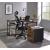 Drebo Wood Veneer/Metal L-Shaped Writing Desk