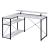 Drebo Wood Veneer/Metal L-Shaped Writing Desk