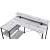 Drebo Wood Veneer/Metal L-Shaped Writing Desk